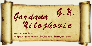 Gordana Milojković vizit kartica